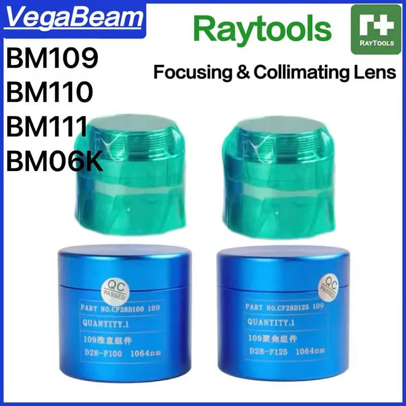 Raytools Laser focusing lens&collimating lens with Lens holder D30&D28&D37 F100 F150 F155 F200 For Raytools laser Cutting  head