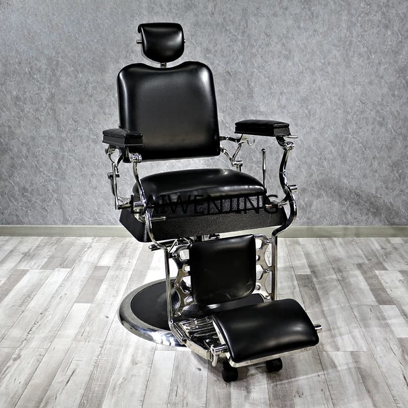 HLZ high-end barber shop retro hair salon chair reclining European men's hair salon chair