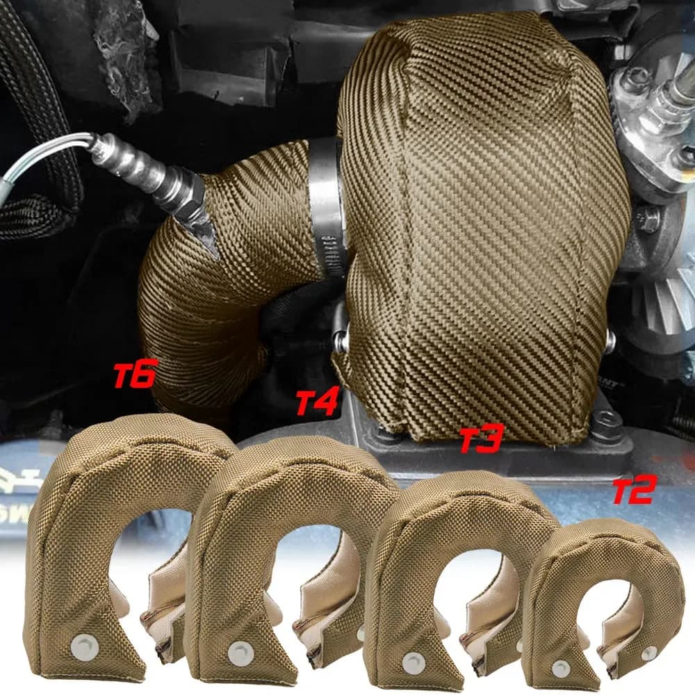 T2 T25 T28 GT28 GT30 GT35 Titanium Lava Fiber Turbo Blanket Heat Shield Barrier Turbocharger Cover Wrap