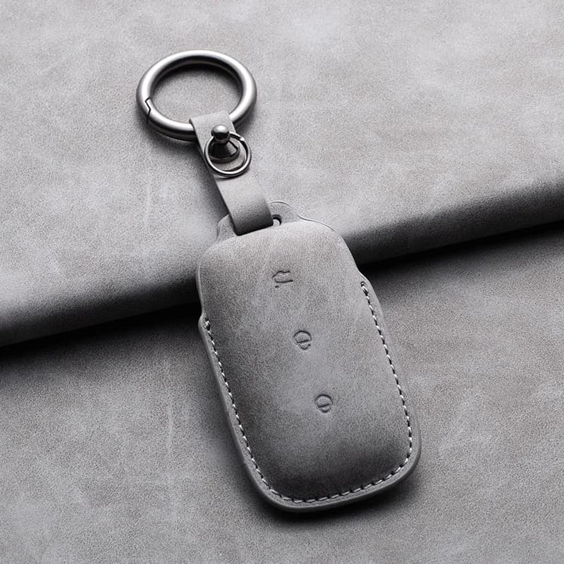 Leather Car Remote Key Case Cover for Geely Galaxy L7 2023 L6 MAX 1.5T Plus AIR PRO Protector Auto Key Fob Shell Keychain