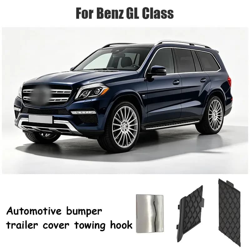 For Mercedes W166 GL Class 2012-2015 GL350 GL400 GL450 GL550 Car Front Bumper Tow Hook Cover Cap Black