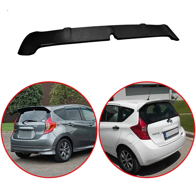 For Nissan Versa Note E12 Hatchback 2013-2020 Rear High Quality ABS Car Rear Roof Spoiler Wing Body Kit Glossy Black