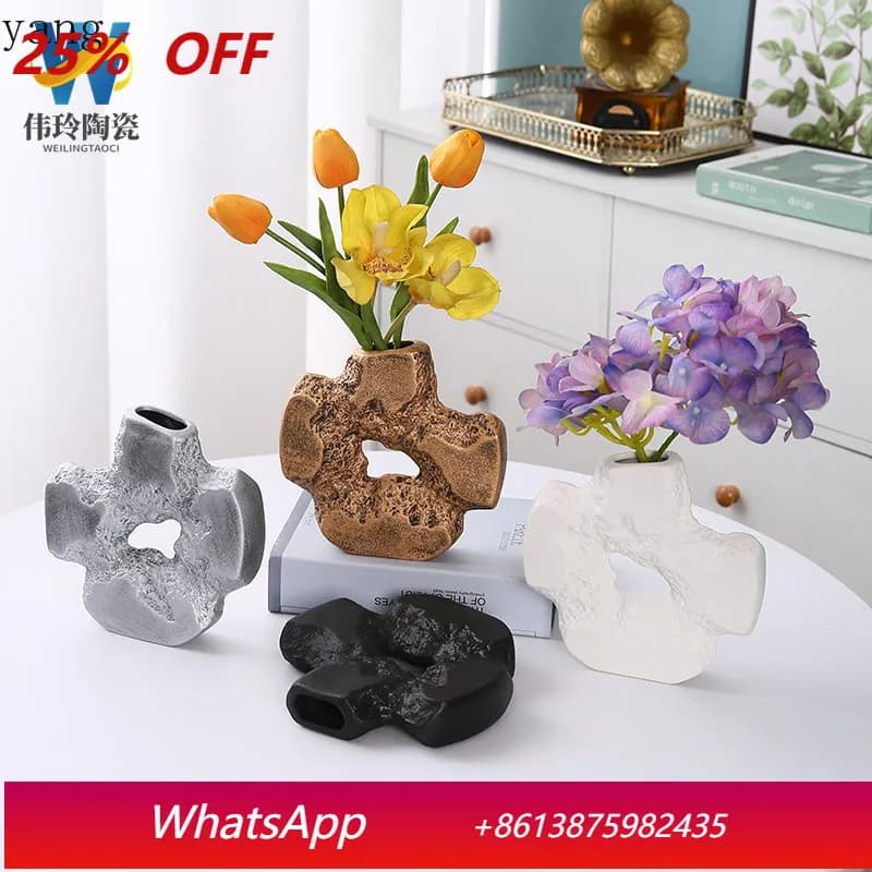 CX Modern Minimalist Ceramic Vase Living Room Office Art Ornament