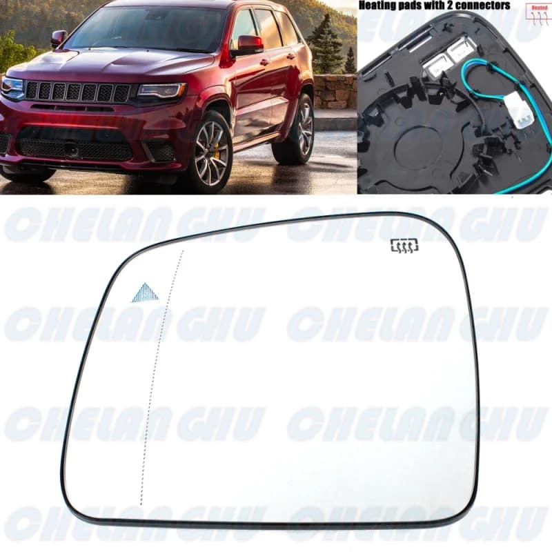 Left Side blind spot Mirror Glass for Jeep Grand Cherokee / Dodge Durango 2011 2012 2013 2014 2015 2016 2017 2018 2019 2020 2021