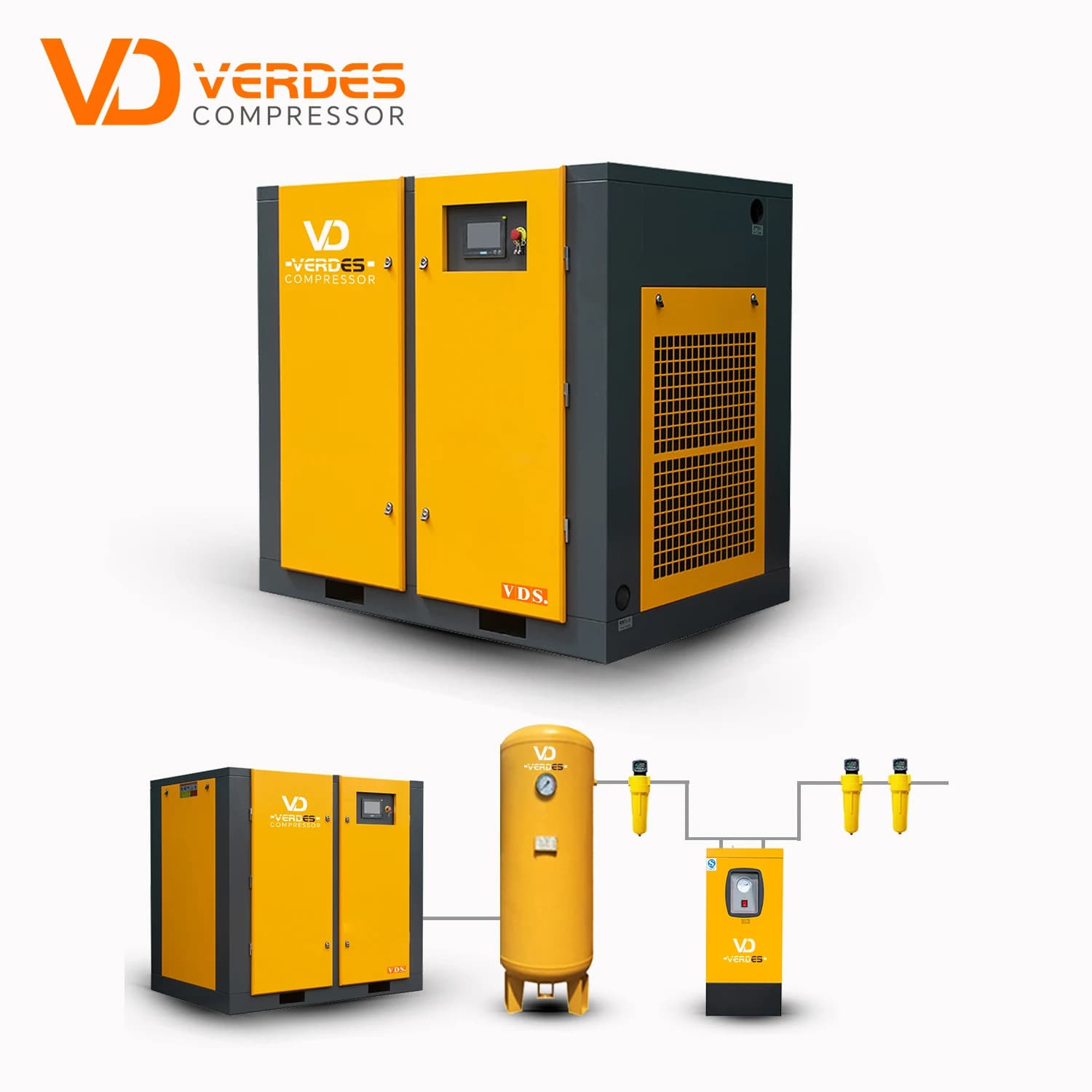 Compressor System Industrial Rotary Screw 15 bar 16 bar air Compresor High Pressure