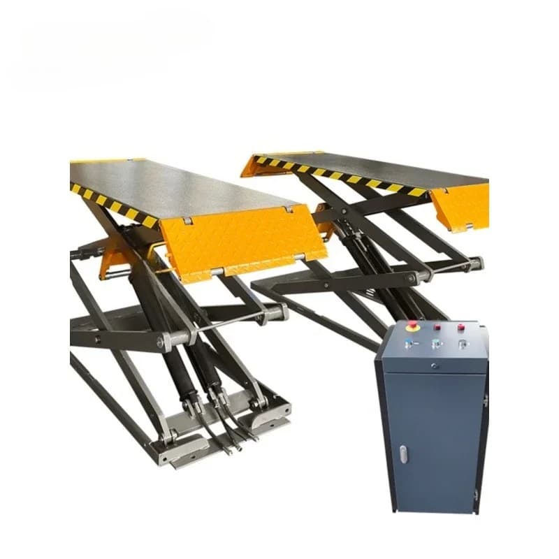 Ultra-thin small scissor lift platform scissor car maintenance lift Auto insurance pit-free scissor lift