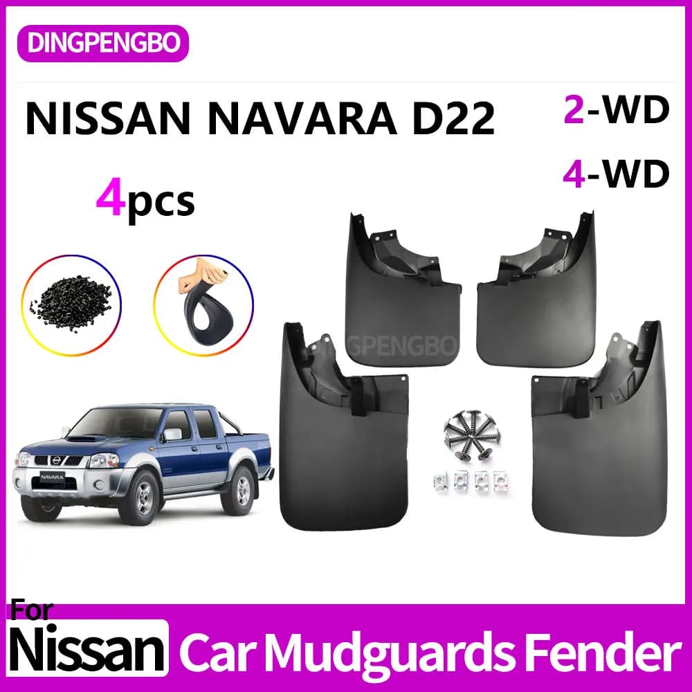 Mudflaps Fender for Nissan Navara D22 NP300 4WD 2WD 2002-2015 Mud Flaps Splash Guards Front Rear Wheels Fender Car Accessories