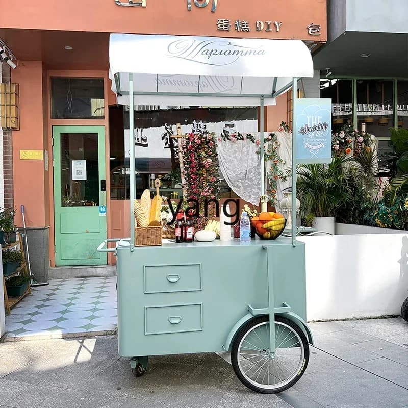 LTT shopping mall wrought iron float sales mobile booth trolley night market commercial promotion display stand
