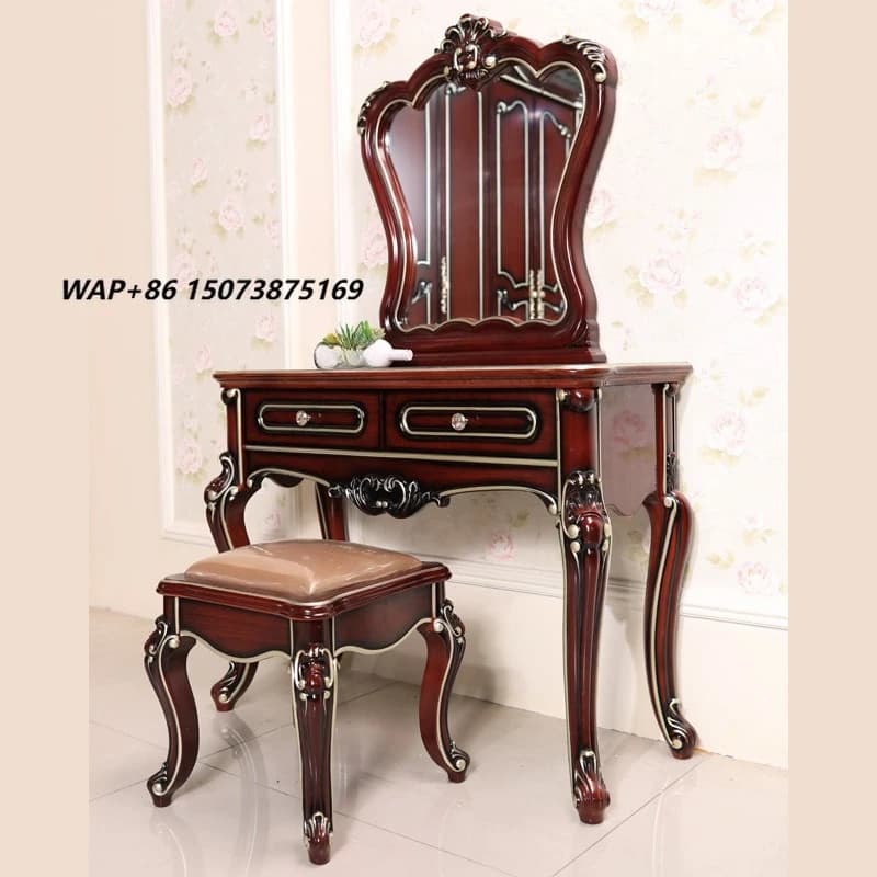 Antique Hotel-Style Dresser Cabinet Bedroom Furniture with Mirrored Design for Living Room or Warehouse Use