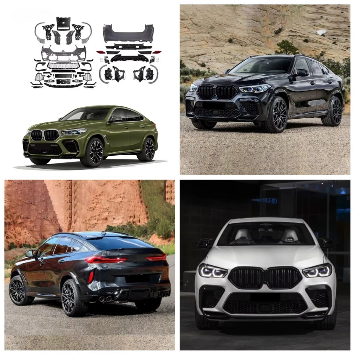 Stlf For X6 G06 2020- UPGRADE To X6M F96 Body Kit With Front Bumper Rear Bumper Rear Diffuser