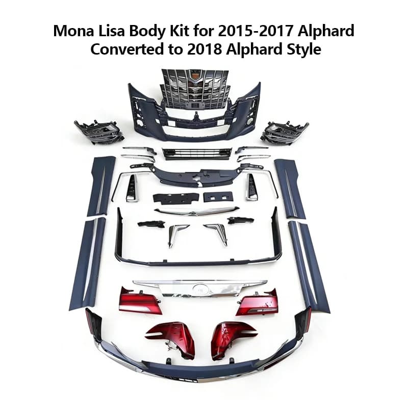 High-Quality Upgrade to 2018 Alphard Monalisa Body Kit Front and Rear Bumper Assembly for  Alphard 2015-2017
