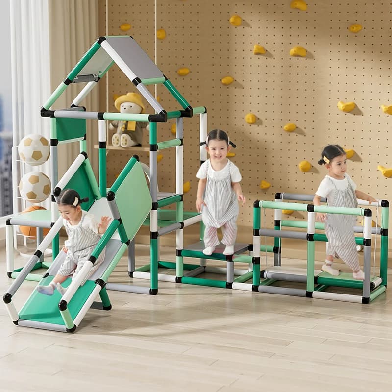 Montessori Foldable Toy for Indoor Play Structures Building Set Climbing Frame Swing Slide Set Amusement