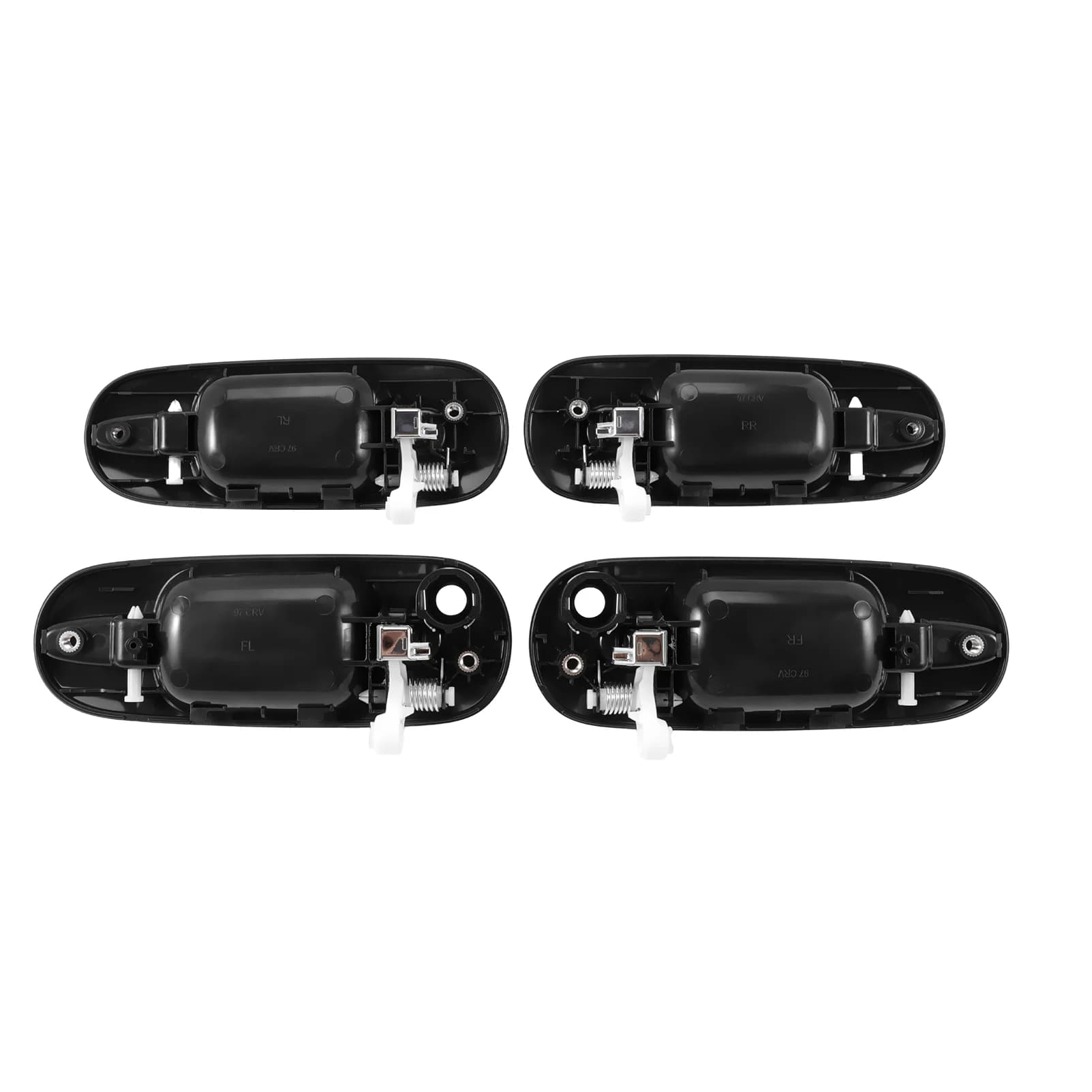 72140ST0J02 4Pcs Black Chrome Plating Exterior Outer Door Handle Set 72180ST0J02 for Honda CR-V CRV 1997 1998 1999 2000 2001