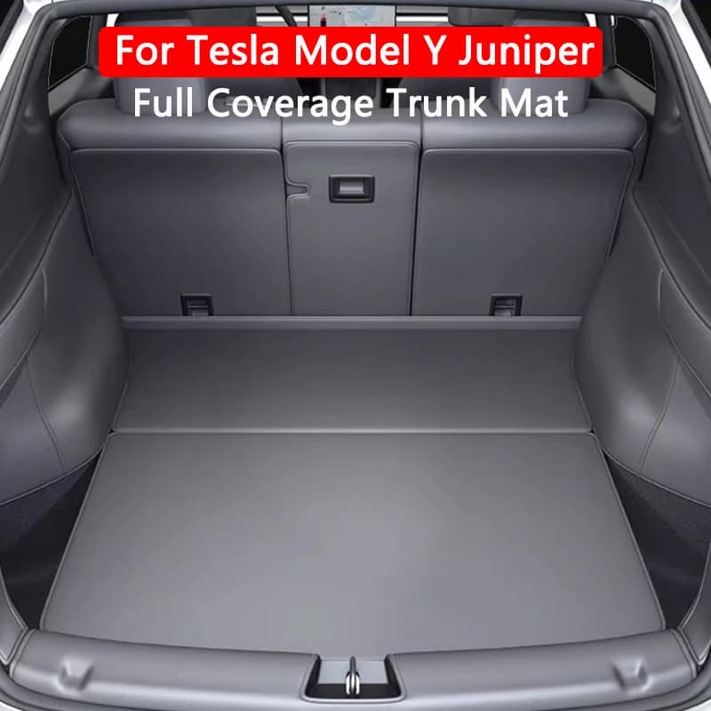 For Tesla Model Y Juniper Trunk Mat Full Coverage Trunk Both Side Guards Seat Backrest Protective Pad Cargo Liner Anti Dirty Mat