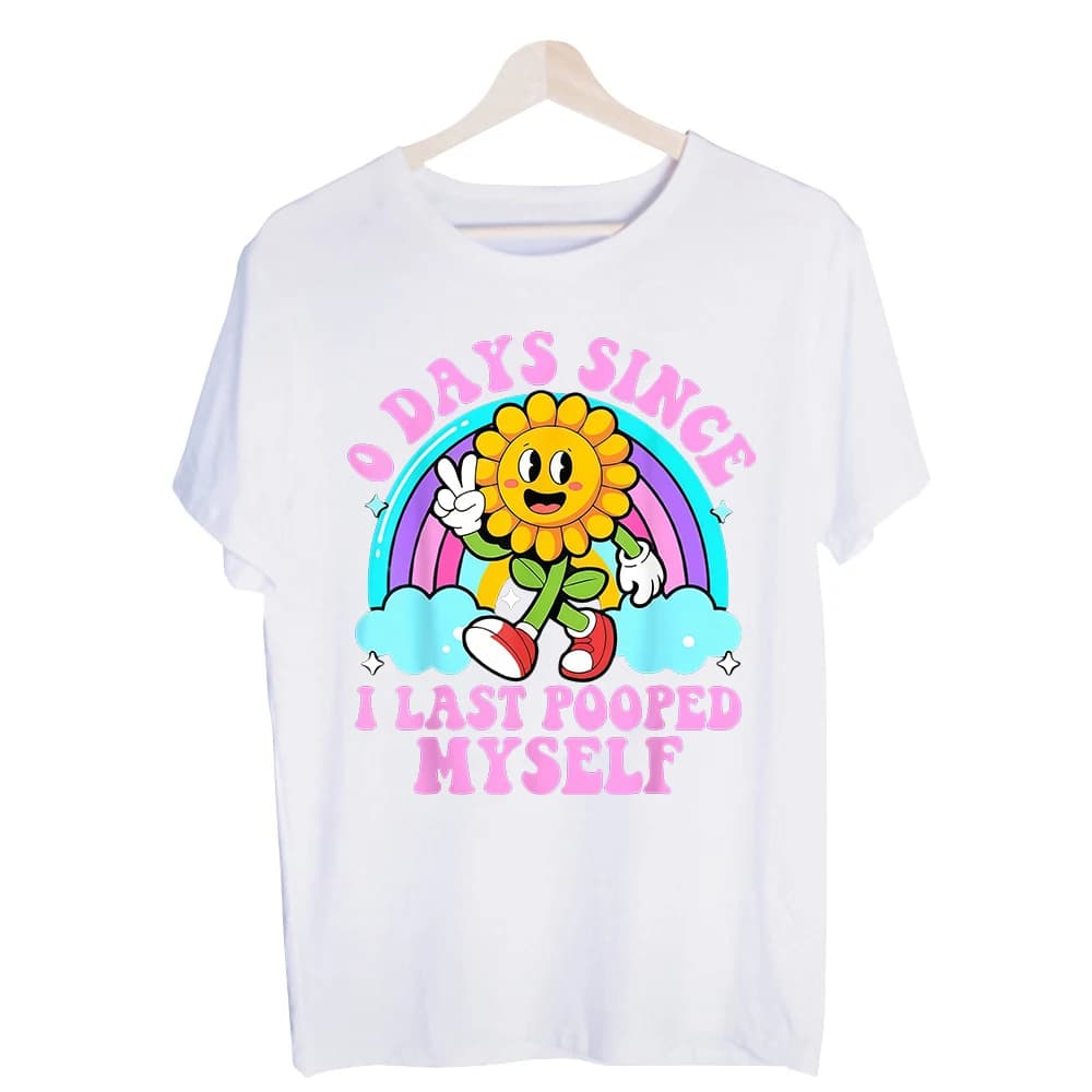 Men's Sunflower and Rainbow Slogan Graphic Tee, Casual Short Sleeve Crew Neck T-Shirt for Daily Wear
