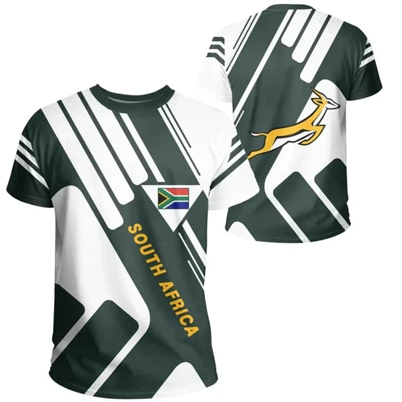 Men's Map of South Africa, Clothes Printed with the South African Flag, 3D Printed T-shirts Dashiki Fitness T-shirts, Spring Fas