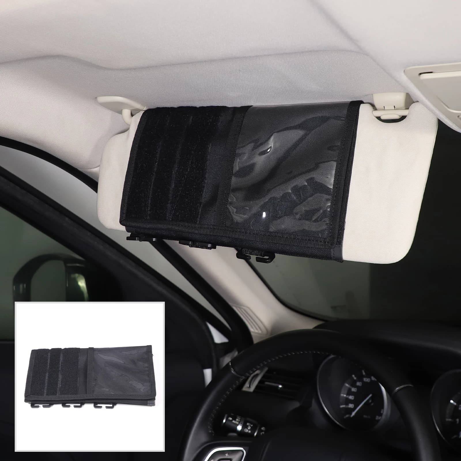 Oxford cloth black For Land Rover Range Rover Evoque 2012-2018 Car visor storage bag car interior protection accessories