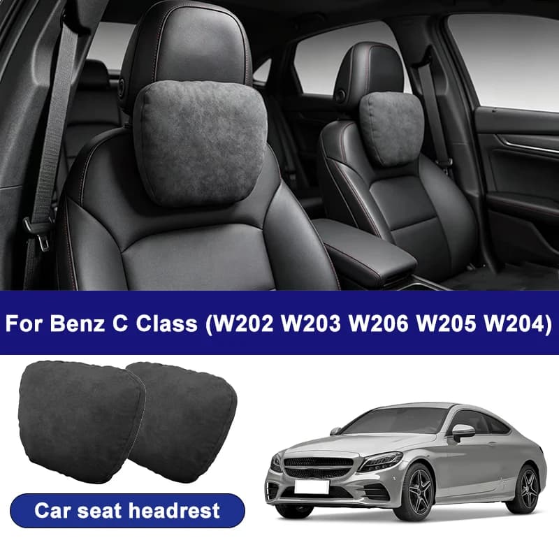 For Benz C Class W202 W203 W206 W205 W204 car headrests, soft universal adjustable car seat pillows, car neck pillow cushions