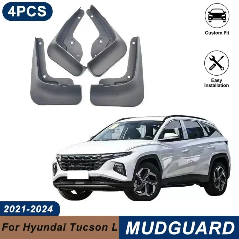4PCS Car Mud Flaps For Hyundai Tucson L 2021-2024 Waterproof Anti-Splash Fender Mudguards Auto Exterior Accessories