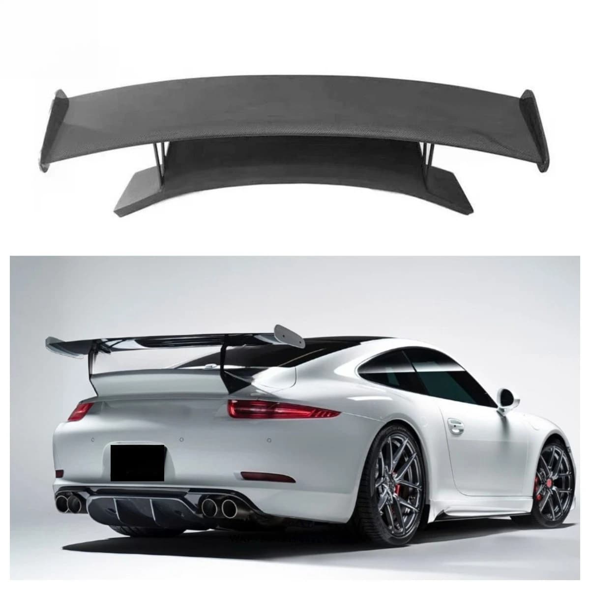 VRS GT Style Carbon Fiber Racing Spoiler Wing for 911 991 Carrera S 4S GTS 2020-2024 Rear Sppoiler Wing