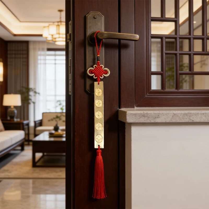 Brass Six Emperor Coins Ruler Ornaments Fengshui Lucky Charm Home Office Furnishing Carving Decoration Aesthetic Decor Crafts