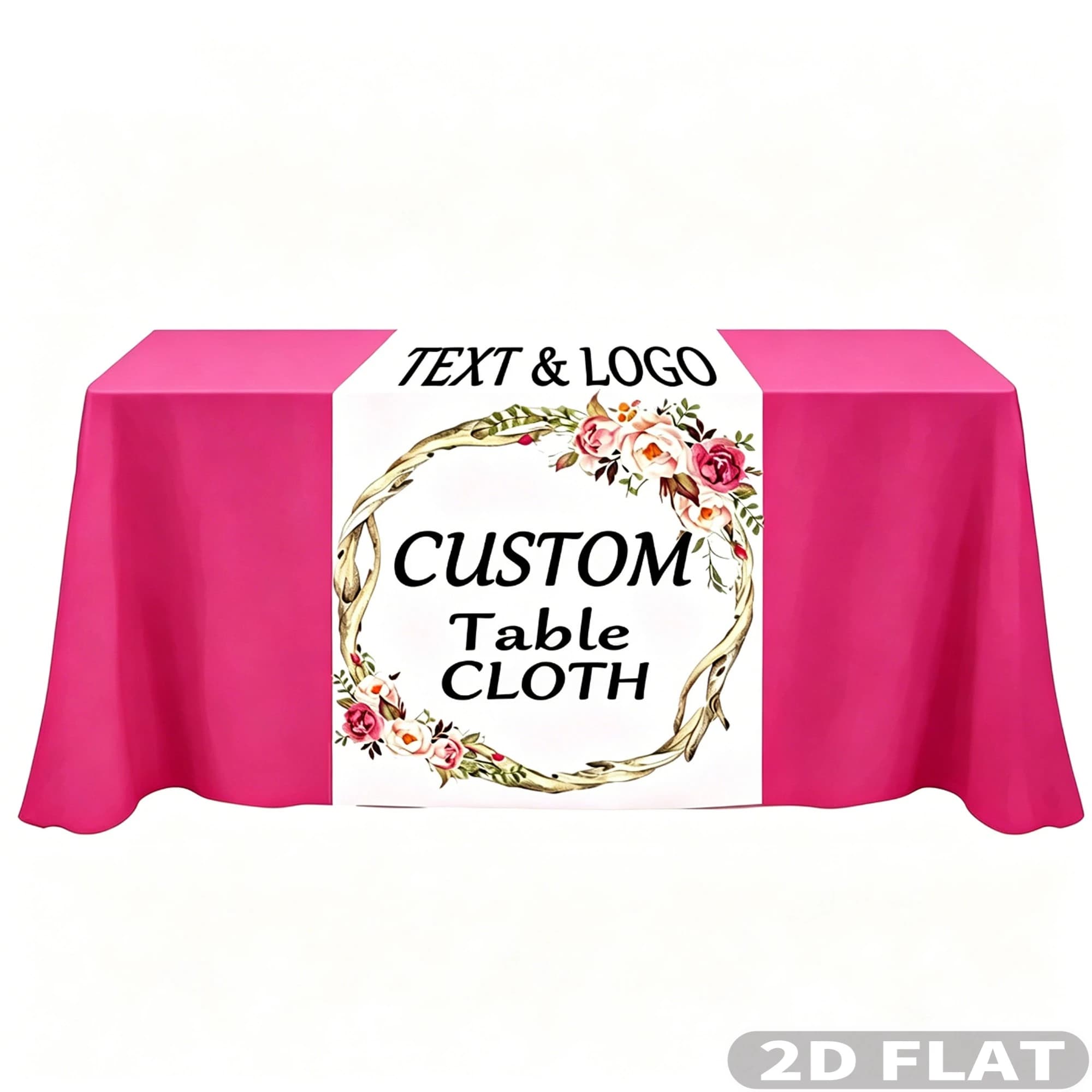 1pc Custom Digital Printing Tablecloth, with Your Business Logo Or Text, And DIY Tablecloth, for Birthday, Party, Wedding Decor