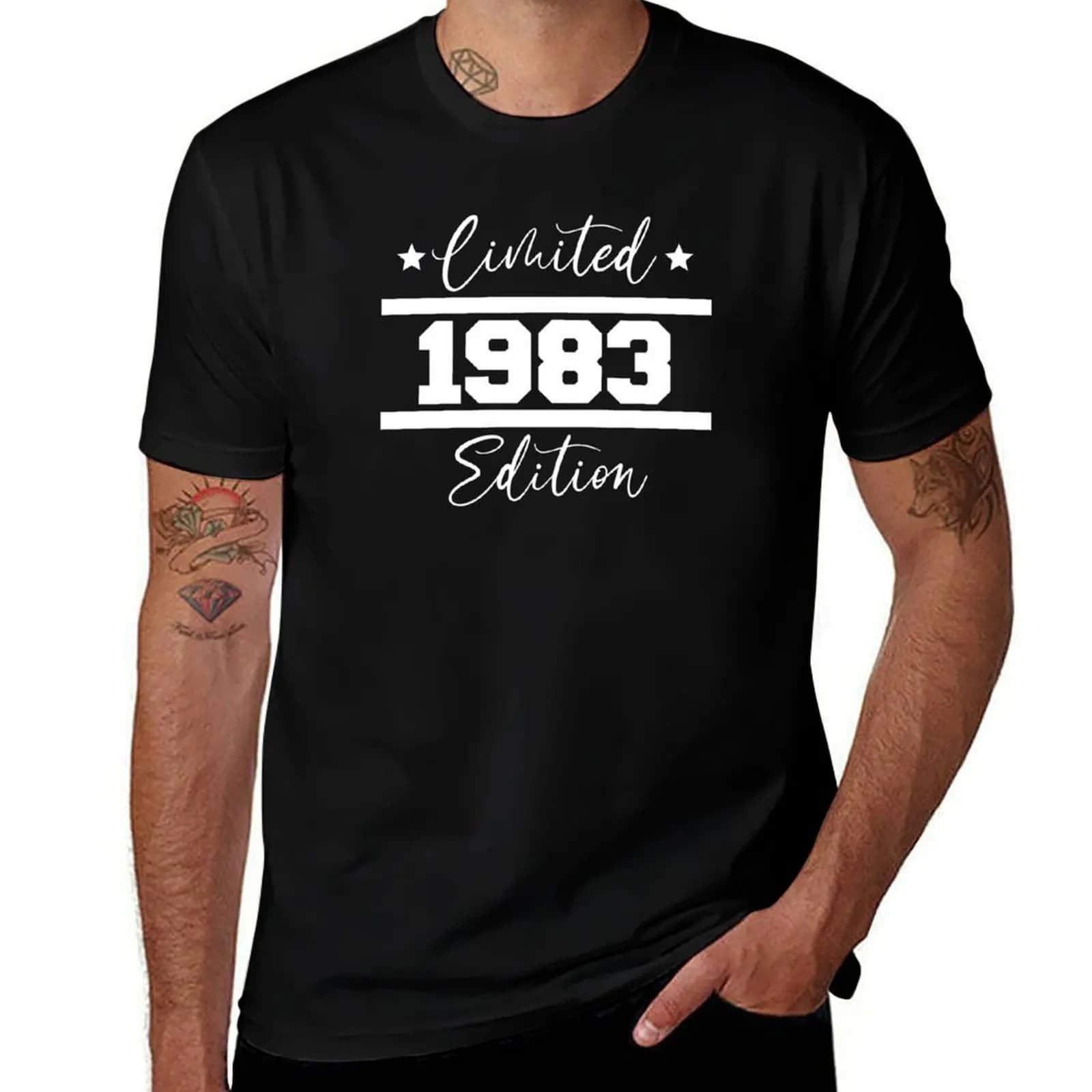 Limited Edition 1983 Vintage Year Born Born Birthday T-Shirt Street Art Print Tee Shirt T-Shirt