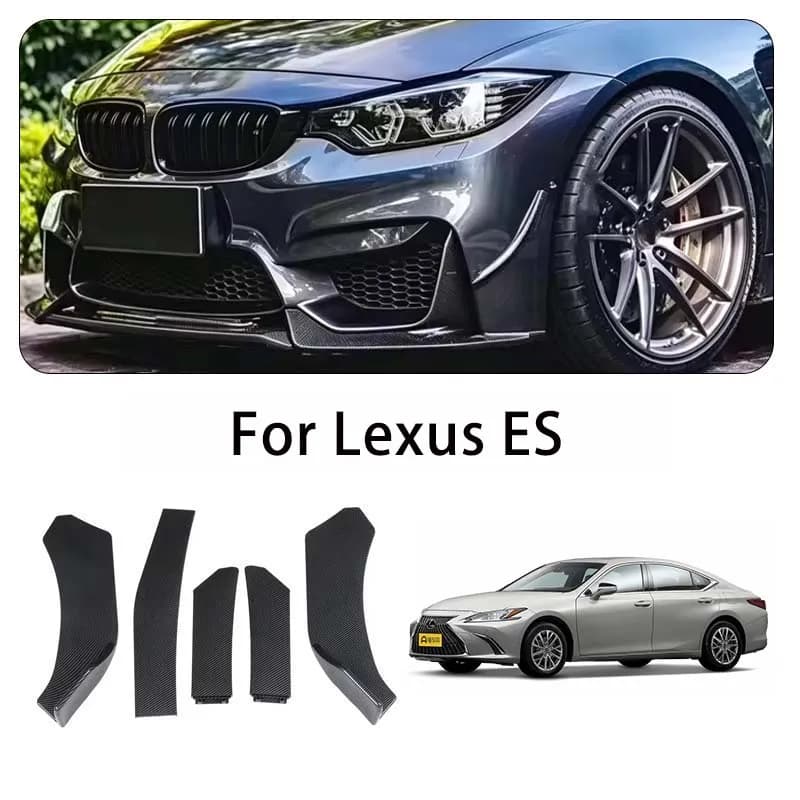 For Lexus ES body kits 5-Segment Adjustable Front Bumper Lip Splitter Body Kit