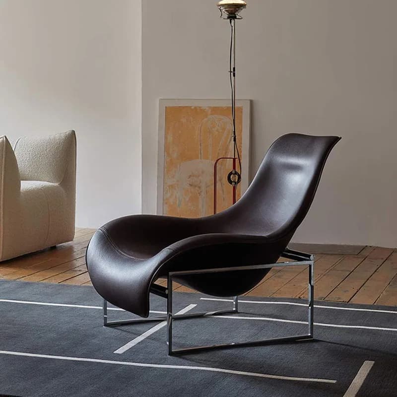 Italian designer single sofa creative fiberglass duckbill modern leather lounge chair suitable for bedroom