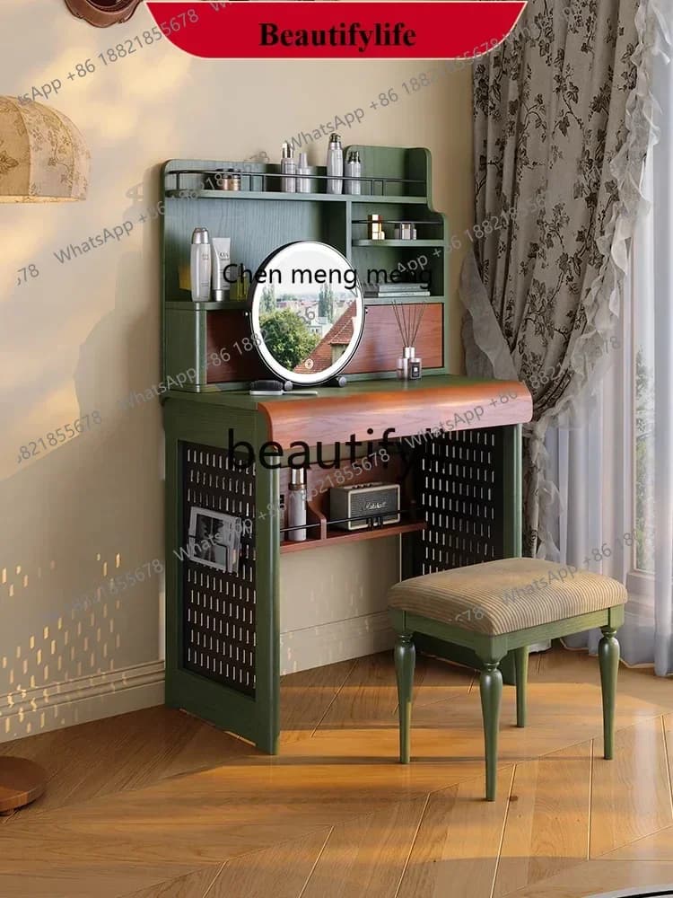 French retro solid wood simple modern designer new Chinese small bedroom dresser