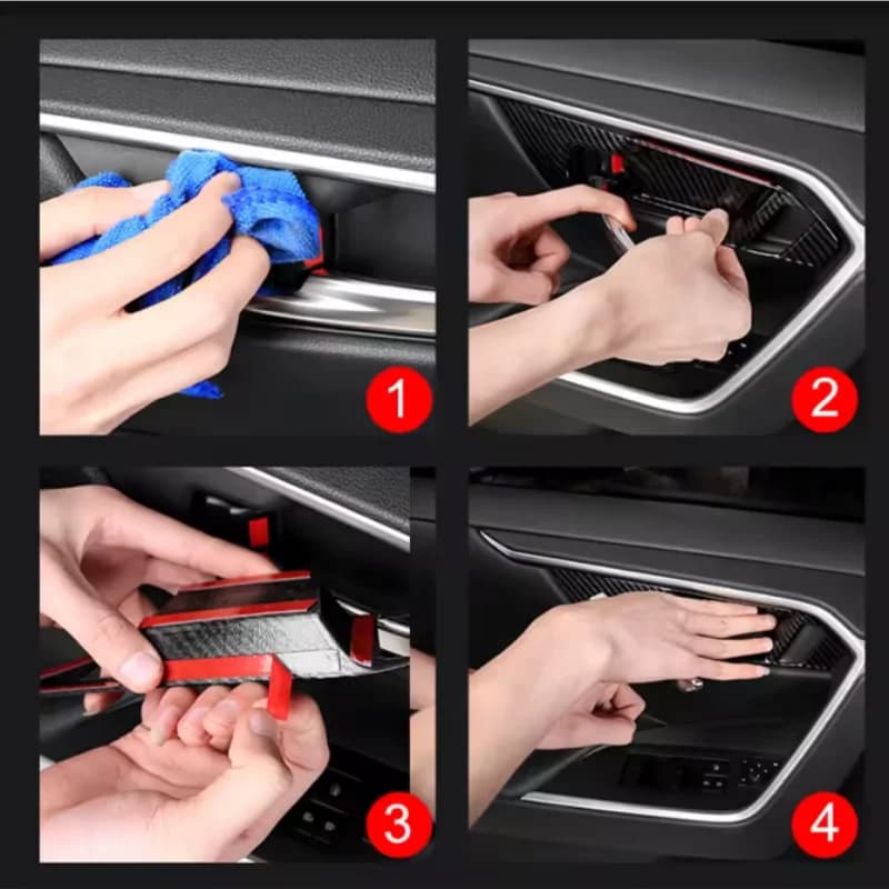 Fit For Toyota RAV4 XA50 2019 2020 2021 2022 2023 RAV 4 Hybrid  Car Inner Door Handle Bowl Cover Trim Sticker Accessories