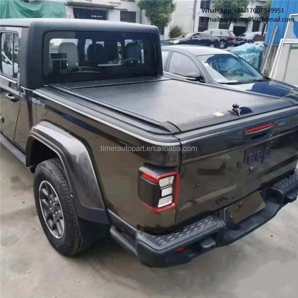 Pickup Waterproof Lockable Manual Retractable Bed Cover Aluminum Roller Lid Shutter Tonneau Box Cover for jeep Gladiator 2025