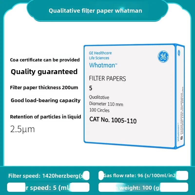 Whatman Grade 5 Qualitative Filter Paper 1005‑047‑090, 2.5μm Slow‑Flow Circular Filter Paper for Lab & Coffee