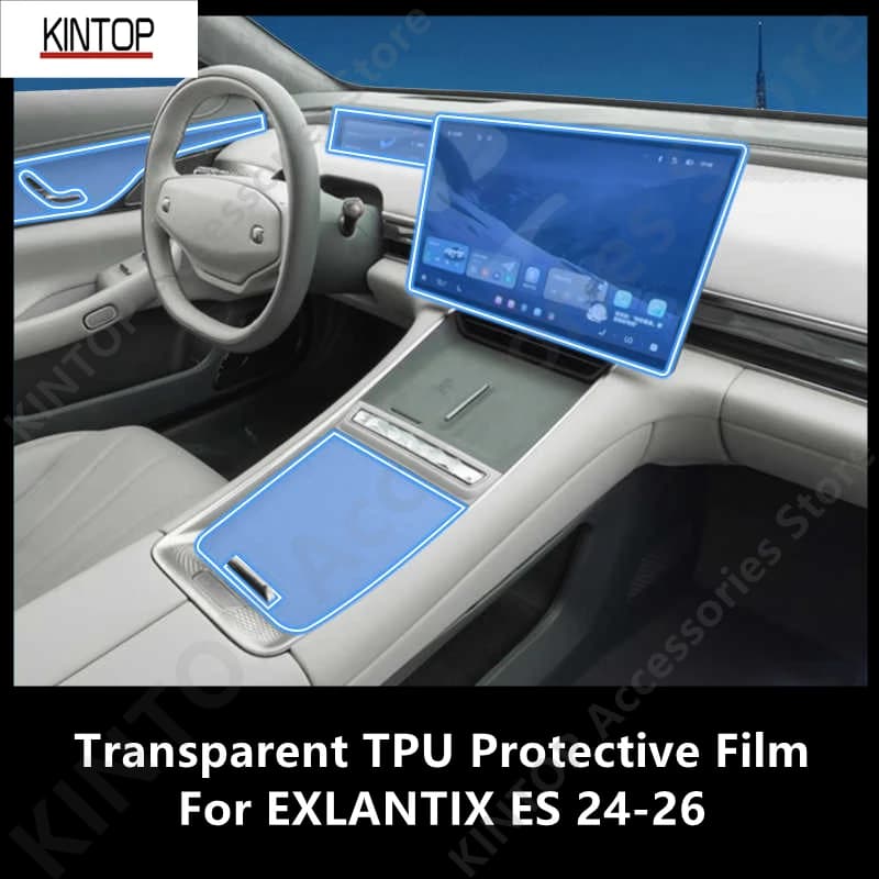 For EXLANTIX ES 24-26 Car Interior Center Console Transparent TPU Protective Film Anti-scratch Repair Accessories Refit