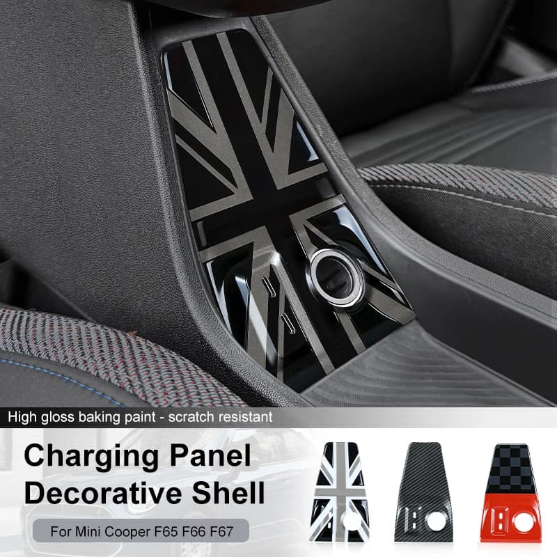 Car Cigarette Lighter Panel Trim Cover For BMW Mini Cooper S F65 F66 F67 ABS Central Console USB AUX Panel Cover Car Accessories