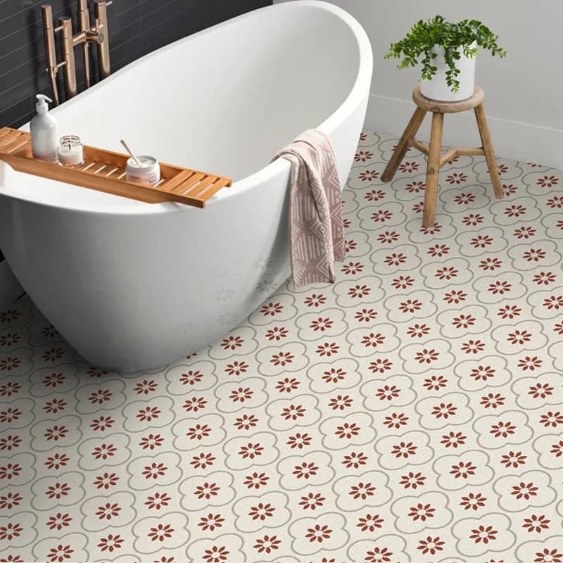 Floor Waterproof PVC Wall Tiles Sticker for Home Decor, Self-Adhesive Peel and Stick Backsplash Tile Decals for Kitchen Bathroom