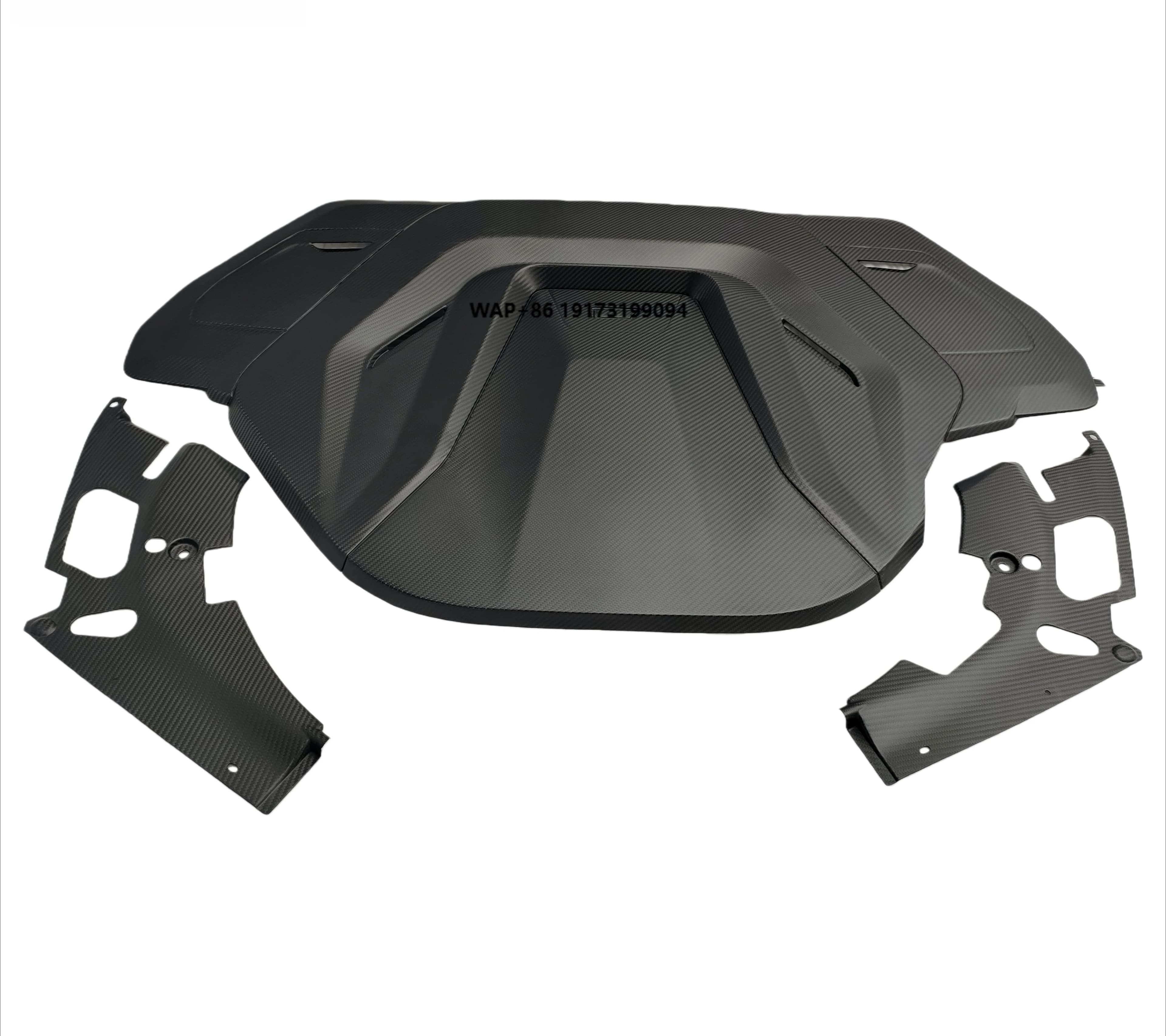 AMANS Dry Carbon Engine Cover for I4 aero Body Kit, OEM Fit, 3K Glossy Finish, Lightweight High-strength Design.