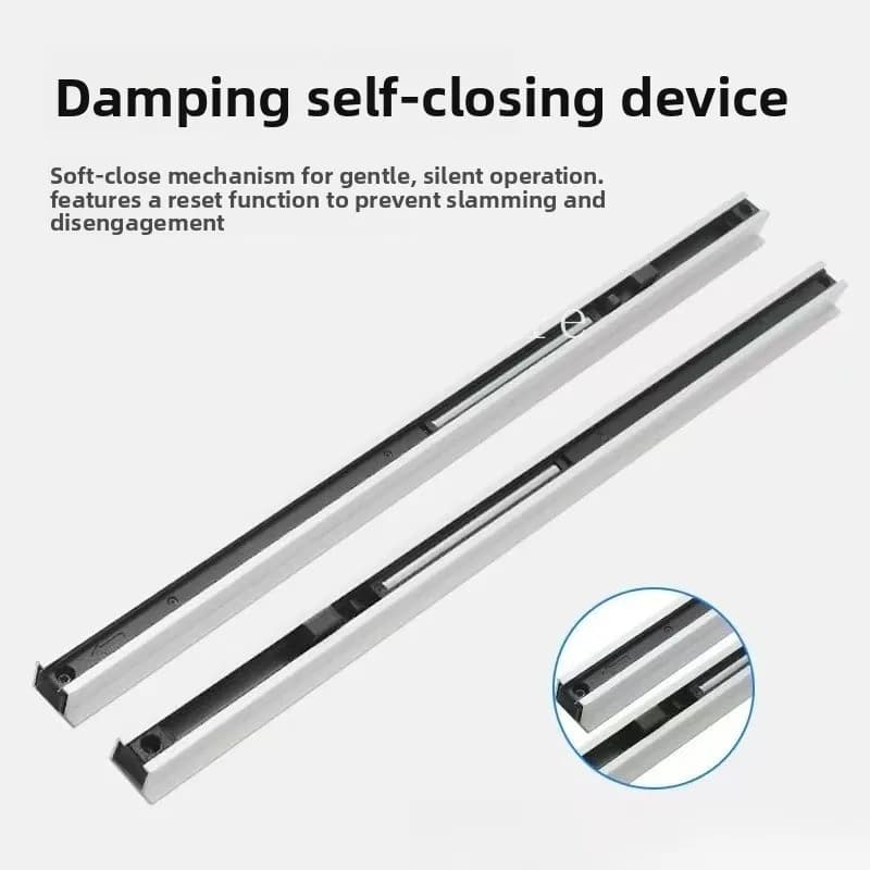 Ghost door Hardware track Aluminum frame Invisible buffer Hanging wheel Bathroom Kitchen Trackless suspension sliding door