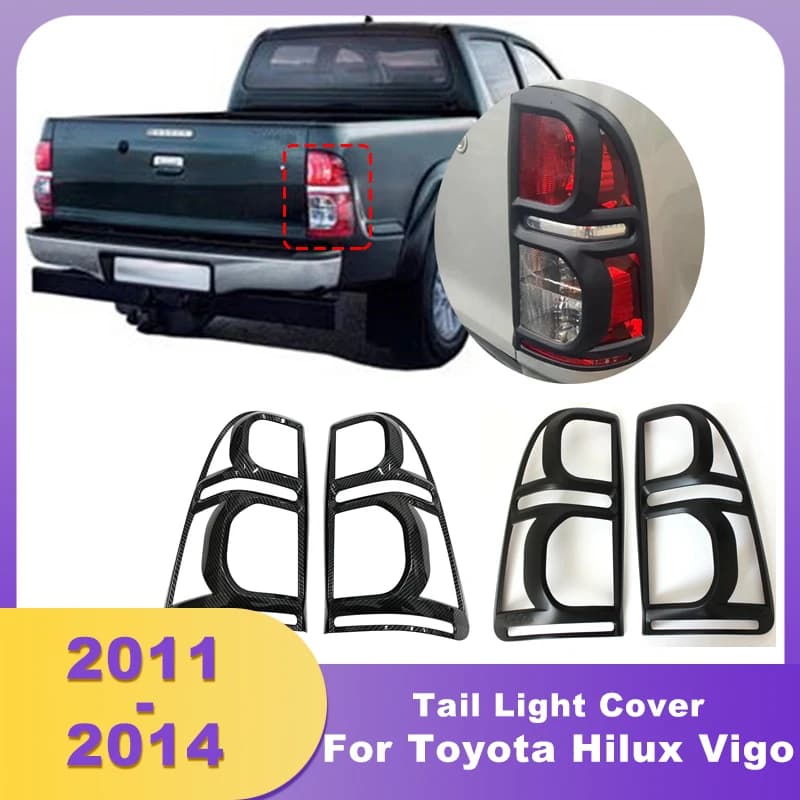 Chrome ABS Rear Bumper Tail Light Cover TailLamp Lamp Hoods For Toyota Hilux Vigo 2011 2012 2013 2014 Lamp Hoods Car Accessories