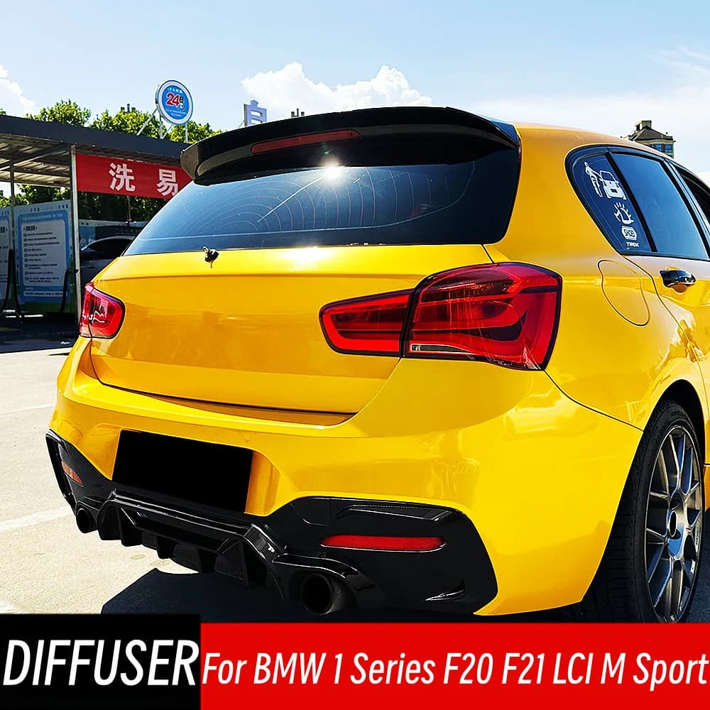 For 2015-2019 BMW 1 Series F20 F21 LCI M Sport  Bodykit Car Rear Bumper Diffuser Splitter Spoiler Exterior Tuning Accessories