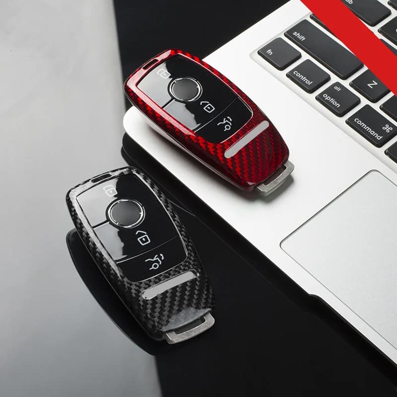 Car Key Case Cover Real Carbon Fiber Key Shell For Mercedes Benz New E63 S63 G63 AMG 2021 2020 Car Accessories