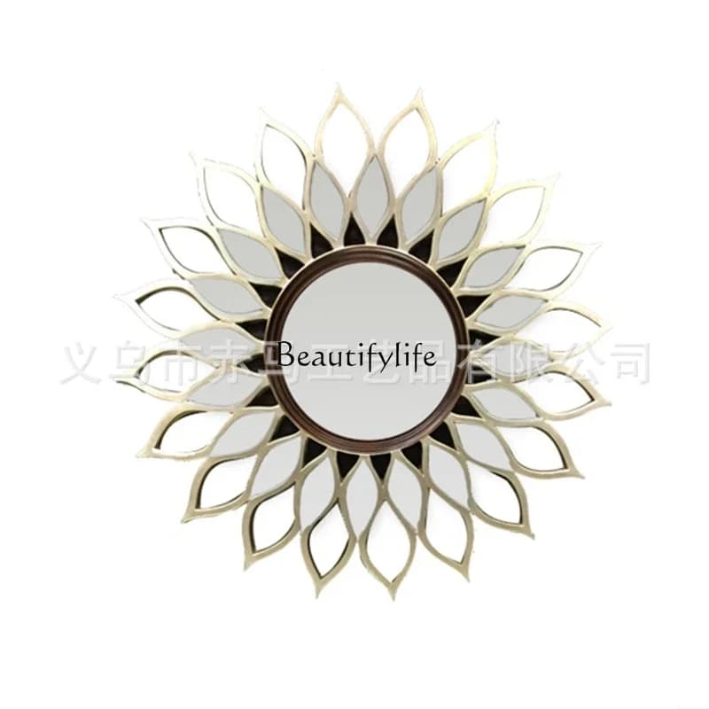 FG*Dresser Oval Korean Design Desktop Decoration Makeup Mirror i Metal Wind Simple