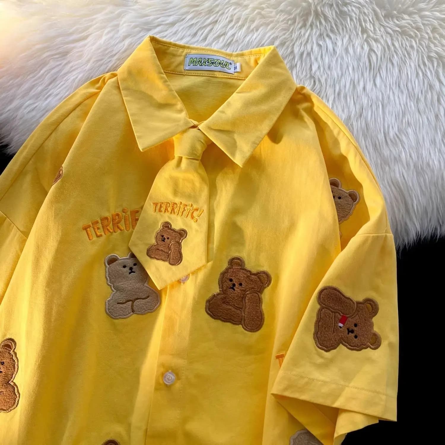 2026 Summer Japanese Style Polo Shirt Women Preppy Style Loose Blouse With Tie Niche Retro Hong Kong Style Short Sleeve Top