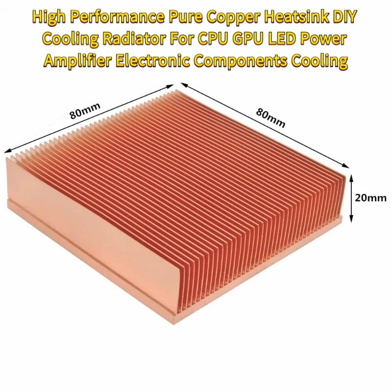 High Performance Copper Heatsink Cooling Radiator CPU GPU LED Power Amplifier Electronic Components Cooling