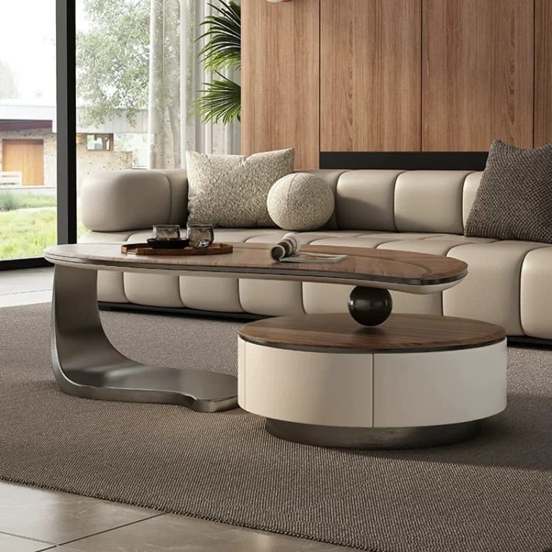 Weird Wood Coffee Tables Stainless Steel Italian Storage Sofa Coffee Tables Silver Cool Mesas De Centro Living Room Furniture