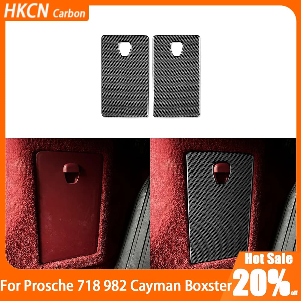 Carbon Fiber Car Accessories Console Sides OBD Panel Interior Cover Trim Sticker Modification For Porsche 718 982 Cayman Boxster