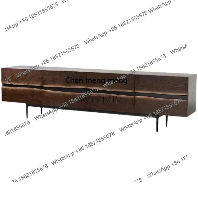 style  Nordic living room solid wood TV cabinet light luxury small apartment living room floor locker ss 8617