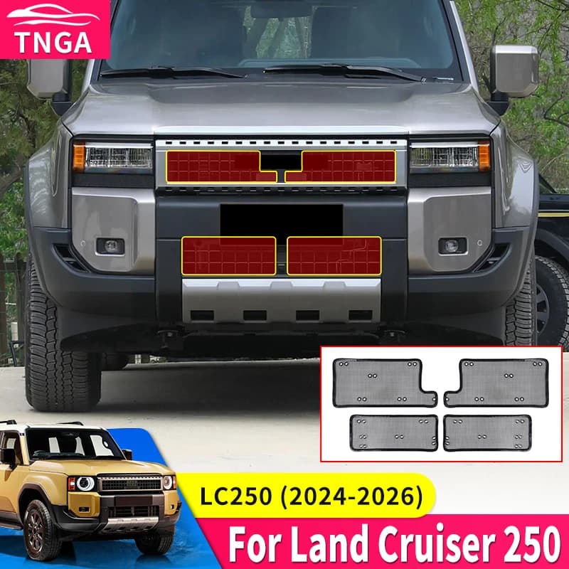 For 2024 2026 Toyota Land Cruiser 250 Prado LC250 Front Grill Anti-mosquito Sand-Proof Stone Net Exterior Accessories Tuning