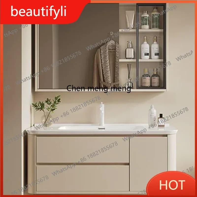 D80 Mirror Drawer Toilet Bathroom Cabinets Wall Washbasin Bathroom Cabinets Metal Storage Shelf Casa Arredo Home Furniture