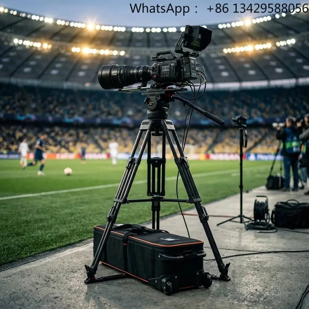 Factory Jiepai V18 Professional Broadcast CCTV Heavy Duty Video Camera Aluminum Tripod for 20KG Camcorder